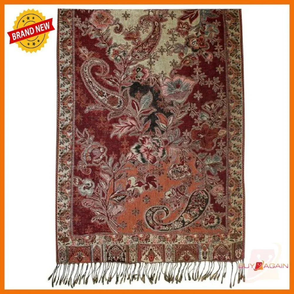 Reversible Rayon Scarf 27.5x69 Inches Thick Silky Wrap